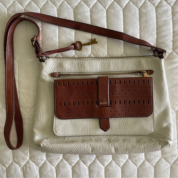 Fossil Handbags - Fossil Genuine Leather Crossbody Bag